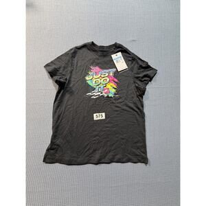 NIKE Boys Swoosh‎  Black Tee Sz M  Brand New